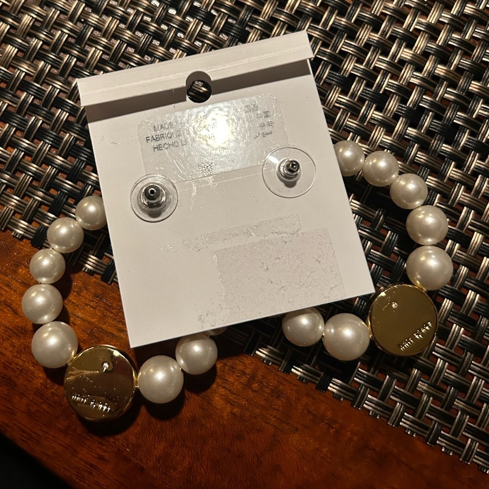 NWT Kate Spade Pearls On Pearls Hoop Drop Earrings - Picture 3 of 6